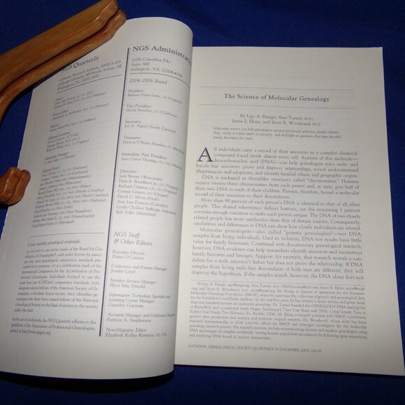 Genealogy And Genetics: National Genealogical Society Quarterly Magazine Special - Picture 4 of 7